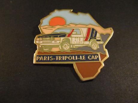 Nissan Patrol ( Team Dessoude) deelname aan de marathon rally Parijs - Kaap de goede hoop (zuid afrika)